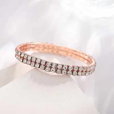 Double Row Round Diamond Bracelet (1 pc)